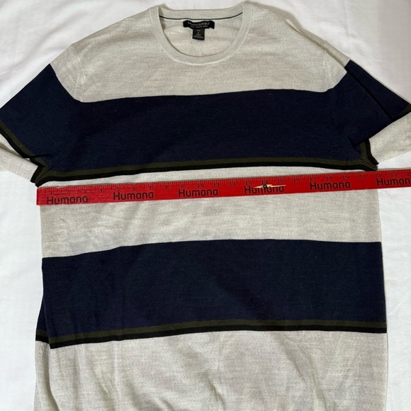Banana Republic Crew Neck Sweater Mens Size Large Tall 100% Fine Merino Wool - Picture 3 of 6